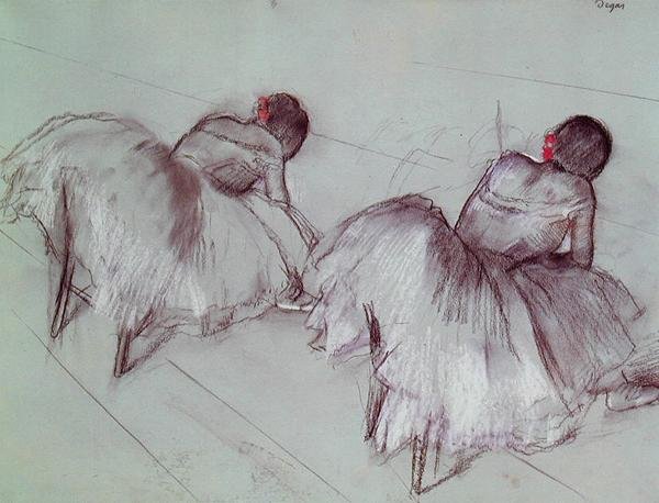 Two Ballet Dancers Resting