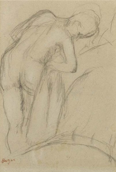 Apres le bain, femme s'essuyant 2