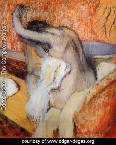 Edgar Degas - After the Bath, Woman Drying Herself