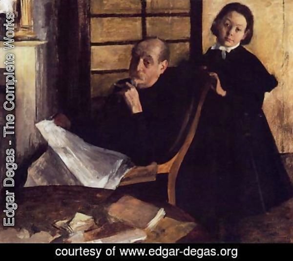 Edgar Degas - Henri De Gas and His Neice, Lucie Degas