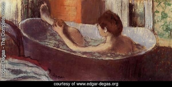 Woman in her Bath, Sponging her Leg, c.1883