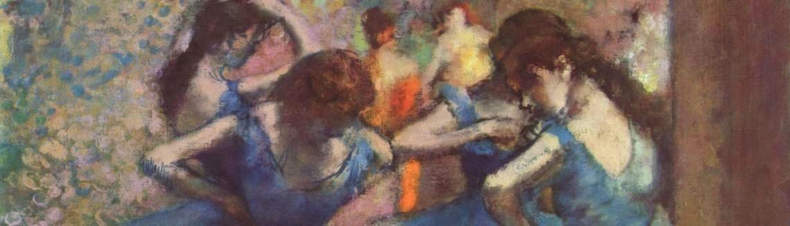 Edgar Degas - Dancers in blue, 1890