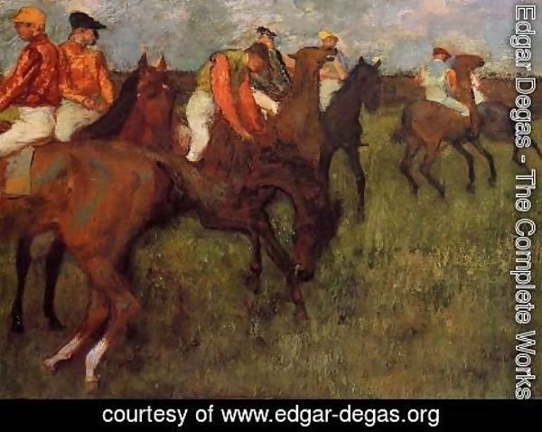 Edgar Degas - Jockeys, 1886-90
