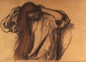 Edgar Degas - Woman combing her hair 2