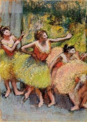 Edgar Degas - Dancers in Lemon and Pink