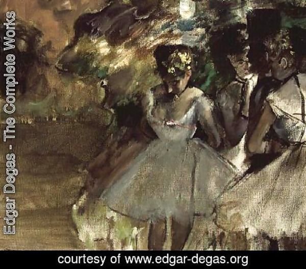 Edgar Degas - Three Dancers in the Wings, c.1880-85