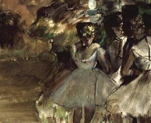 Edgar Degas - Three Dancers in the Wings, c.1880-85