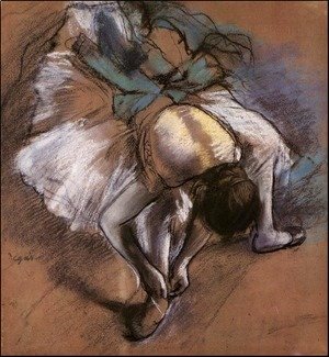Edgar Degas - Dancer Fastening her Pump, c.1880-85