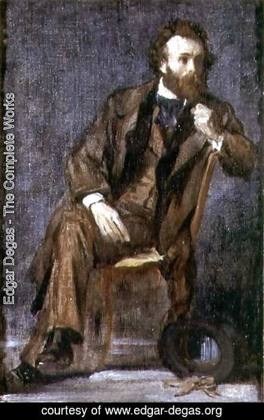 Edgar Degas - Portrait of Gustav Moreau (1826-98)