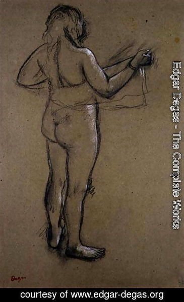 Edgar Degas - Nude Woman Drying Herself