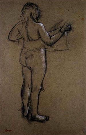 Edgar Degas - Nude Woman Drying Herself