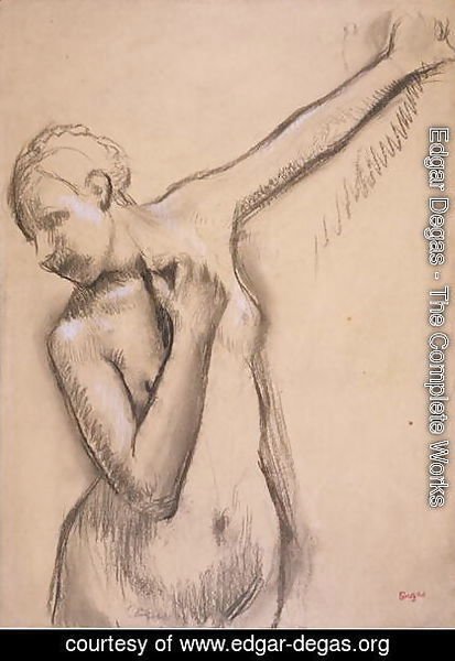 Edgar Degas - Half Length Nude Girl, c.1895