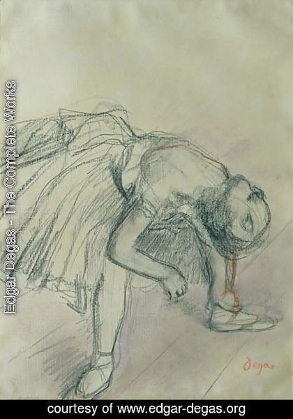 Edgar Degas - Dancer Fixing her Slipper, c.1865