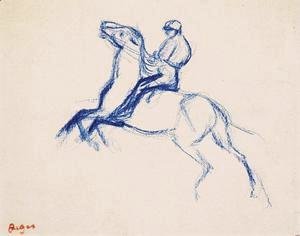 Edgar Degas - Jockey on Horseback