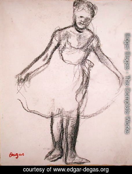 Edgar Degas - Standing Dancer Holding Tutu
