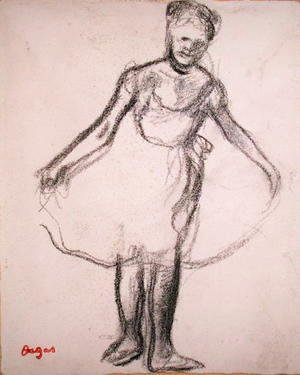 Edgar Degas - Standing Dancer Holding Tutu