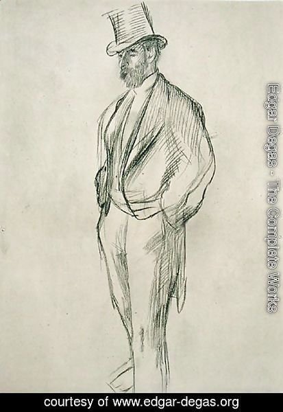 Edgar Degas - Portrait of Ludovic Halevy (1834-1908), from 'La Famille Cardinal' by Ludovic Halevy, c.1880s, published 1938