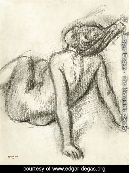 Edgar Degas - Woman having her hair styled