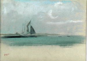 Edgar Degas - Fishing boats moored in the harbour, c.1869