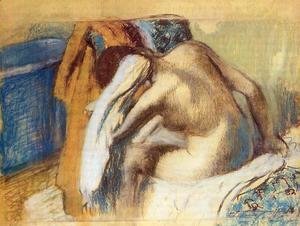 Woman Drying her Hair after the Bath