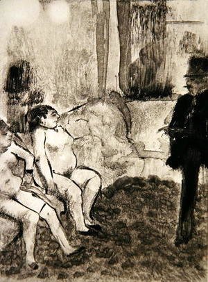 Edgar Degas - Illustration from 'La Maison Tellier' by Guy de Maupassant (1850-93)  1933