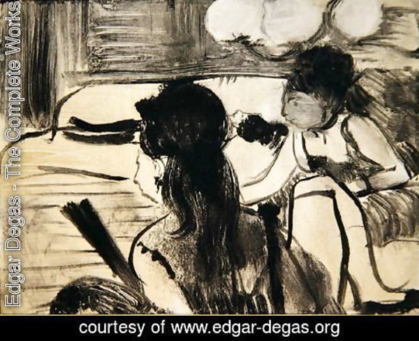 Edgar Degas - Illustration from 'La Maison Tellier', 1033
