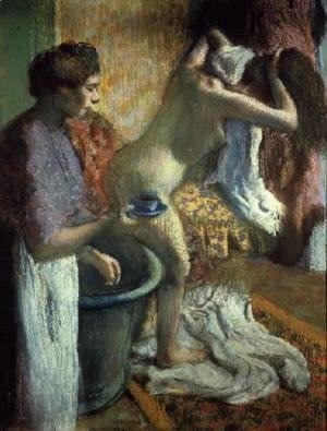 Edgar Degas - Breakfast after a bath