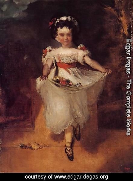Edgar Degas - Little Girl Carrying Flowers in Her Apron