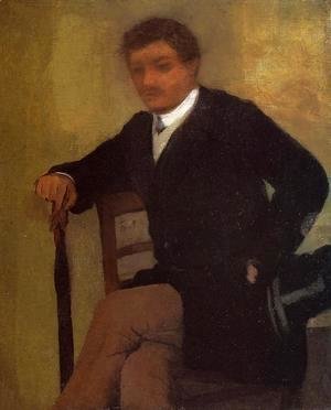 Edgar Degas - Seated Young Man in a Jacket with an Umbrella