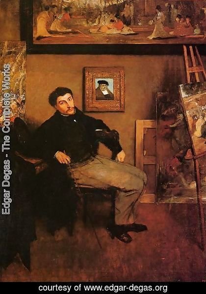 Edgar Degas Portrait of James Tissot Painting Reproduction | edgar ...