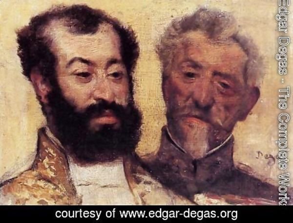 Edgar Degas - General Mellinet and Chief Rabbi Astruc