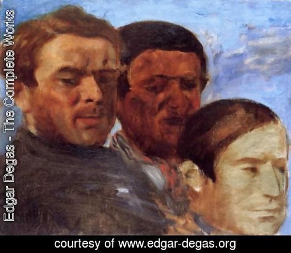 Edgar Degas - Three Heads