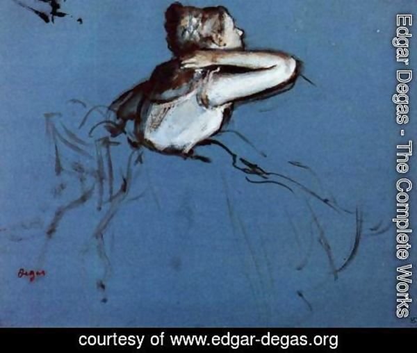 Edgar Degas - Seated Dancer in Profile