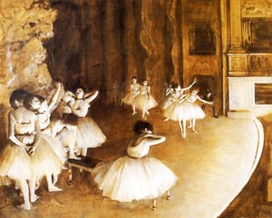 Edgar Degas - The Ballet Rehearsal on Stage