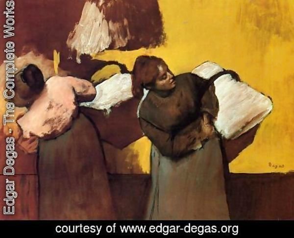 Edgar Degas - Laundress Carrying Linen