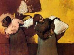 Edgar Degas - Laundress Carrying Linen