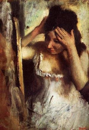 Edgar Degas - Woman Combing Her Hair before a Mirror