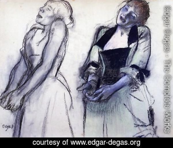 Edgar Degas - Two Studies for 'Music Hall Singers'