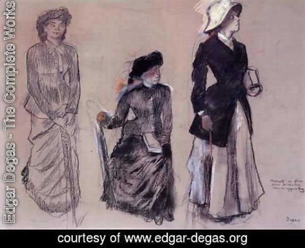 Edgar Degas - Project for Portraits in a Frieze - Three Women