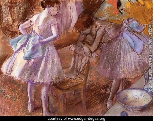 Two Dancers in Their Dressing Room