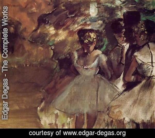 Edgar Degas - Three Dancers behind the Scenes