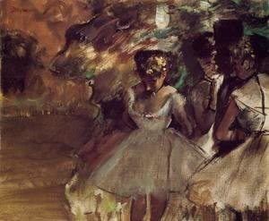 Edgar Degas - Three Dancers behind the Scenes