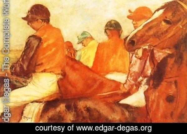 Edgar Degas - Jockeys III
