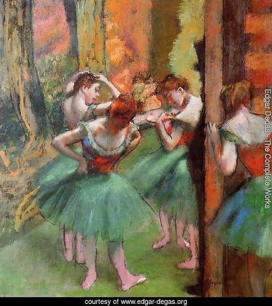 Dancers, Pink and Green