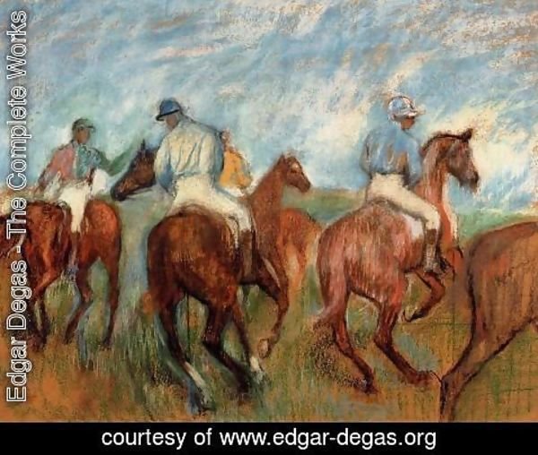 Edgar Degas - Jockeys IV