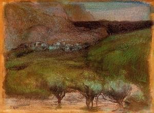 Edgar Degas - Olive Trees against a Mountainous Background