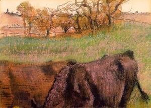 Edgar Degas - Landscape: Cows in the Foreground