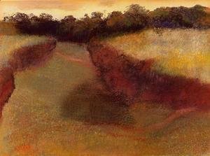 Edgar Degas - Wheatfield and Line of Trees