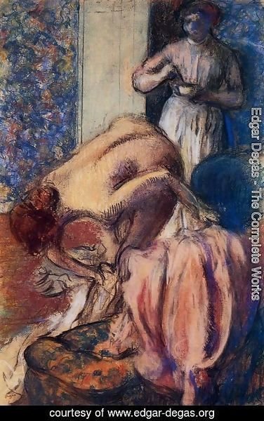 Edgar Degas - Breakfast after Bathing