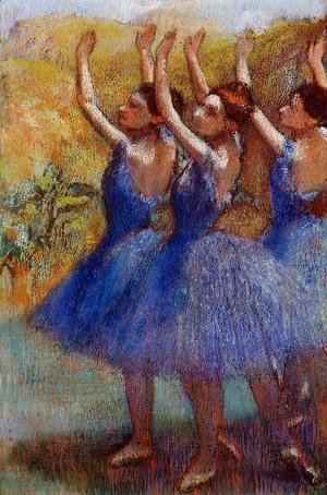 Edgar Degas - Three Dancers in Purple Skirts